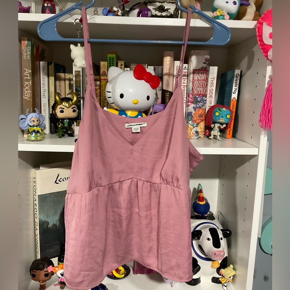 Pink sleeveless top